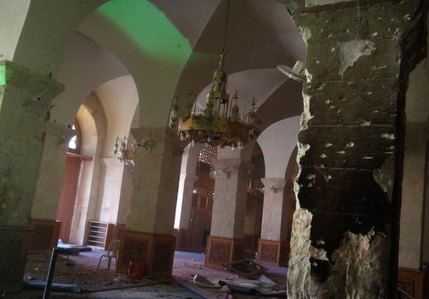 صحن المسجد بعد المعركة