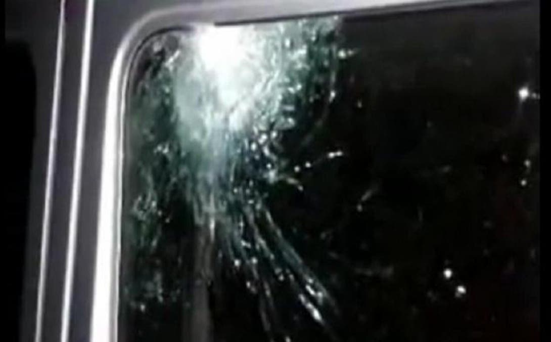 Marks of gunshots on the car of Italian Consul Guido De Sanctis. (Courtesy photo of Free Libya)