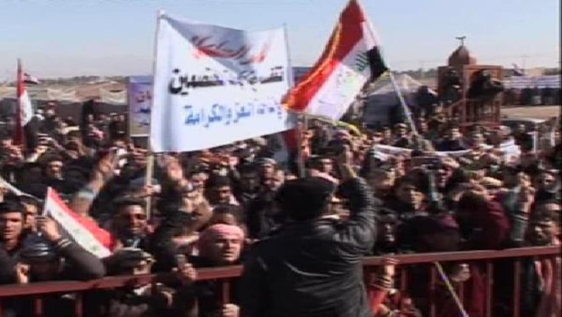 مشهد من متظاهرو الأنبار