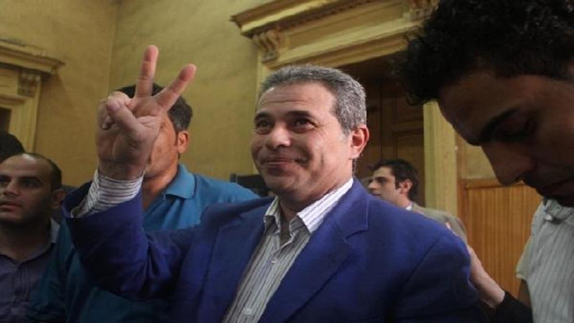 Tawfiq Okasha was put on trial after allegedly threatening President Mursi, he has since been acquitted. (AFP)