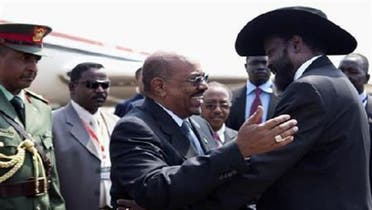 South Sudan’s President Salva Kiir (R) welcomes Sudan’s President Omar Hassan al-Bashir at Juba airport back in 2011. (Reuters)