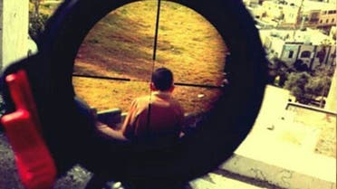 Mor Ostrovski, an Israeli soldier, posted this picture of a child in crosshairs of his rifle on his Instagram account. (Photo courtesy of electronicintifada.net)