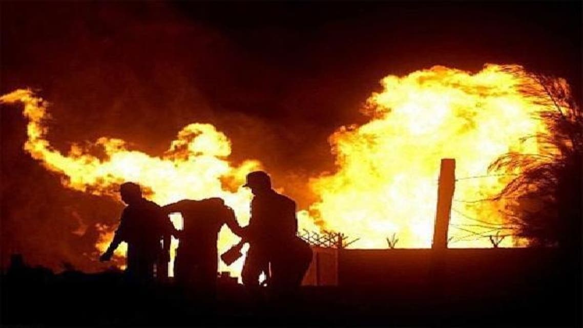 دھماکے سے عمارت کی دیوار کو جزوی طور پر نقصان پہنچا