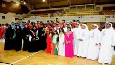 The UAE women’s volleyball team with officials after emerging Gulf champions. (Photo Coutesy: Emirates24/7)
