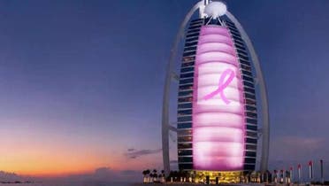 The Dubai-based luxury hotel, Burj Al Arab is celebrating this Breast cancer awareness month by launching the Pinking Burj Al Arab campaign (photo courtesy of www.luxurylaunches.com)