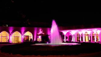 Lebanon presidential palace goes pink for breast cancer awareness
