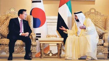 UAE President Sheikh Khalifa Bin Zayed Al-Nahyan meets with South Korean President Lee Myung-bak in Abu Dhabi. In 2009, a South Korean consortium won a deal to build and operate four nuclear reactors for the UAE. (Reuters)