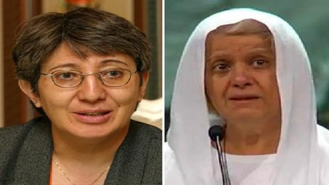 دائیں سے: مصری راہبہ ماگی جبران اور افغانی خاتون سیما سمار