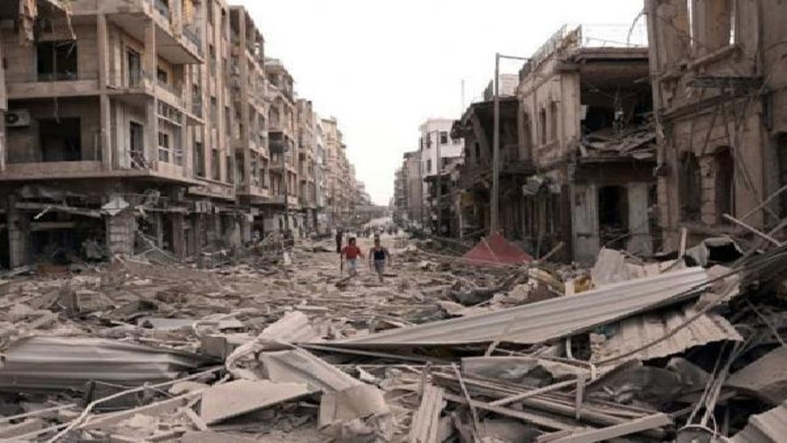 صور لحي مدمر في سوريا