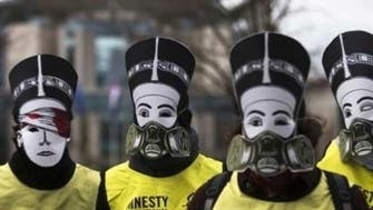 تظاهرات در برلین علیه مرسی با ماسک های "نفرتی تی"