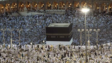 Muslim pilgrims walk around the Kaaba in the Grand Mosque of the holy city of Mecca. (AFP)
