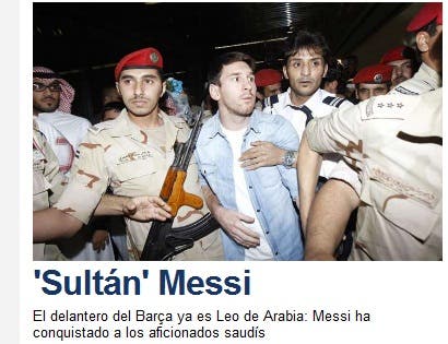 Spanish website Sport.es highlighted the Argentine’s Saudi experience with a title that reads: \'Sultán\' Messi. (Photo courtesy of Sport.es)