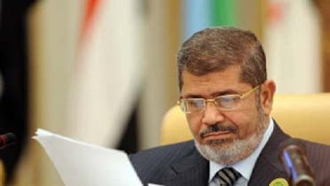 مصر کے صدر محمد مرسی قوم سے خطاب کررہے ہیں۔