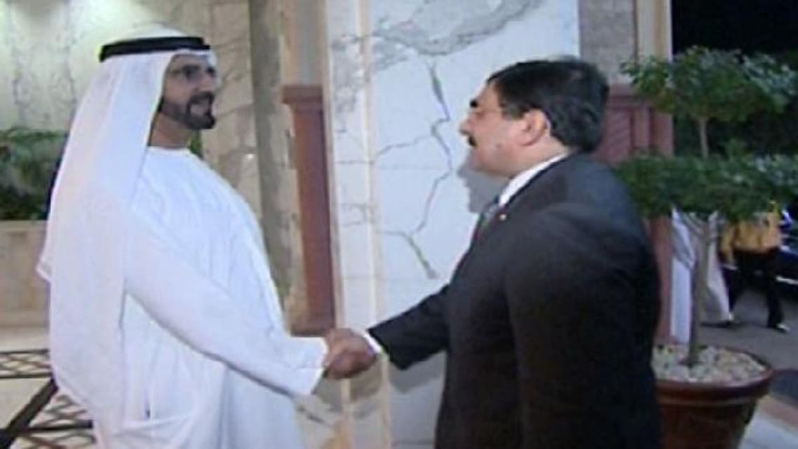 Sheikh Mohammed bin Rashid receives Egypt\'s presidential adviser for foreign affairs and international cooperation, Essam el-Haddad. (Al Arabiya)