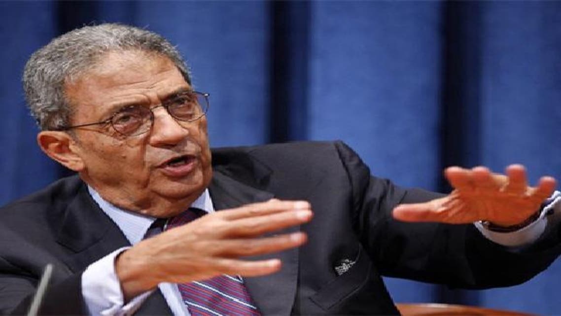 عمرو موسى رئيس حزب المؤتمر وعضو جبهة الإنقاذ الوطني في مصر