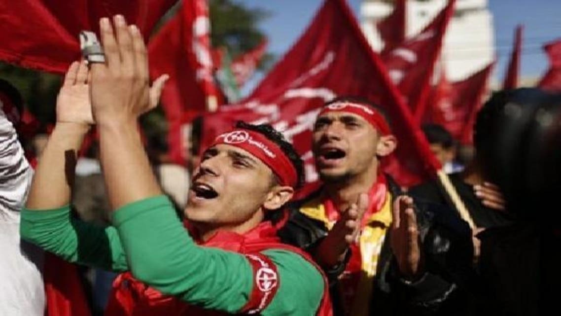 غزہ شہر میں فلسطینی پاپولر فرنٹ برائے آزادیٔ فلسطین کے پینتالیسویں یوم تاسیس کے موقع پر 6 دسمبر کو نکالی گئی ریلی میں شریک ہیں: فائل