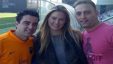 was also accused of  provoking the anger of Barcelona players’ wives and girlfriends — known to fans as the WAGs — with her reported “obsession” of posing for pictures with star players. (Picture credit @BarRefaeli/Twitter)