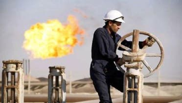 A worker at the West Qurna oilfield in Iraq’s southern province of Basra. (Reuters)
