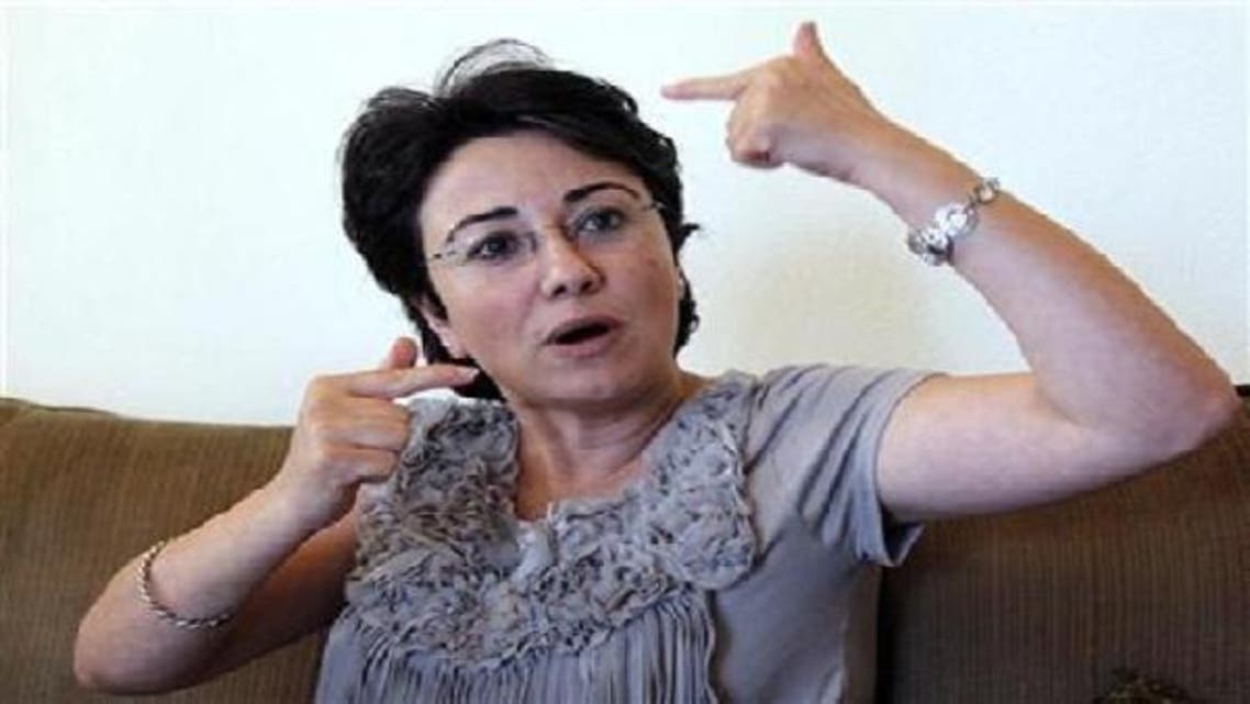 Haneen Zoabi, an Arab member of the Israeli Knesset (the Israeli parliament), talks to reporters in Amman Aug 31, 2010. (Reuters)