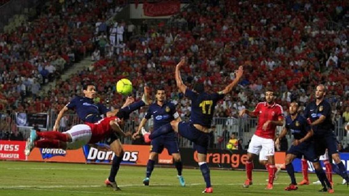لقطة من مباراة الأهلي والترجي التي انتهت بالتعادل 1-1