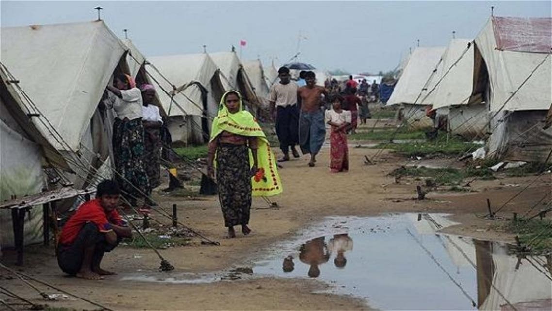 Muslim Rohingyas at the Say Thamagyi Internally Displaced Persons (IDP) camp, located on the outskirts of Sittwe, capital of Myanmar's western Rakhine state. (AFP)