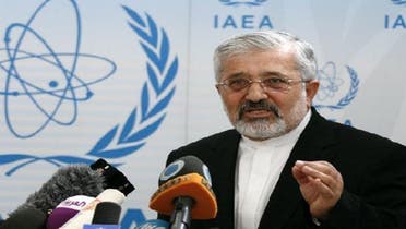 Iran\'s International Atomic Energy Agency ambassador Ali Asghar Soltanieh reacts as he addresses a news conference during a board of governors meeting at the U.N. headquarters. (Reuters)