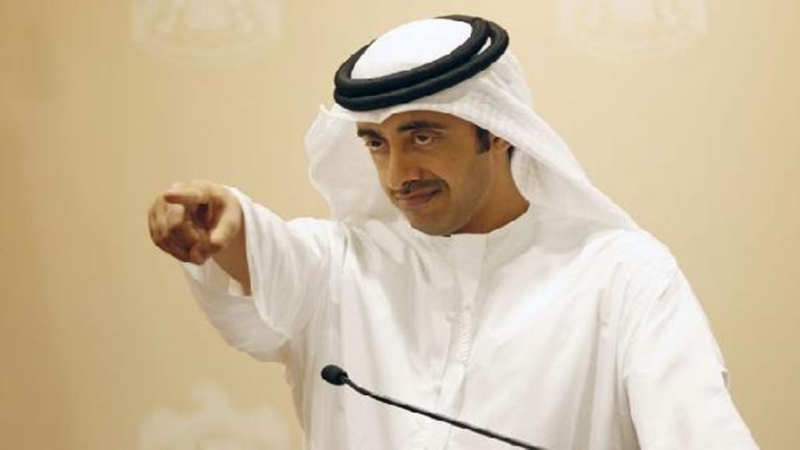 UAE Foreign Minister Sheikh Abdullah bin Zayed al-Nahayan urged negotiations or international arbitration in the dispute over three islands in the Gulf. (Reuters)