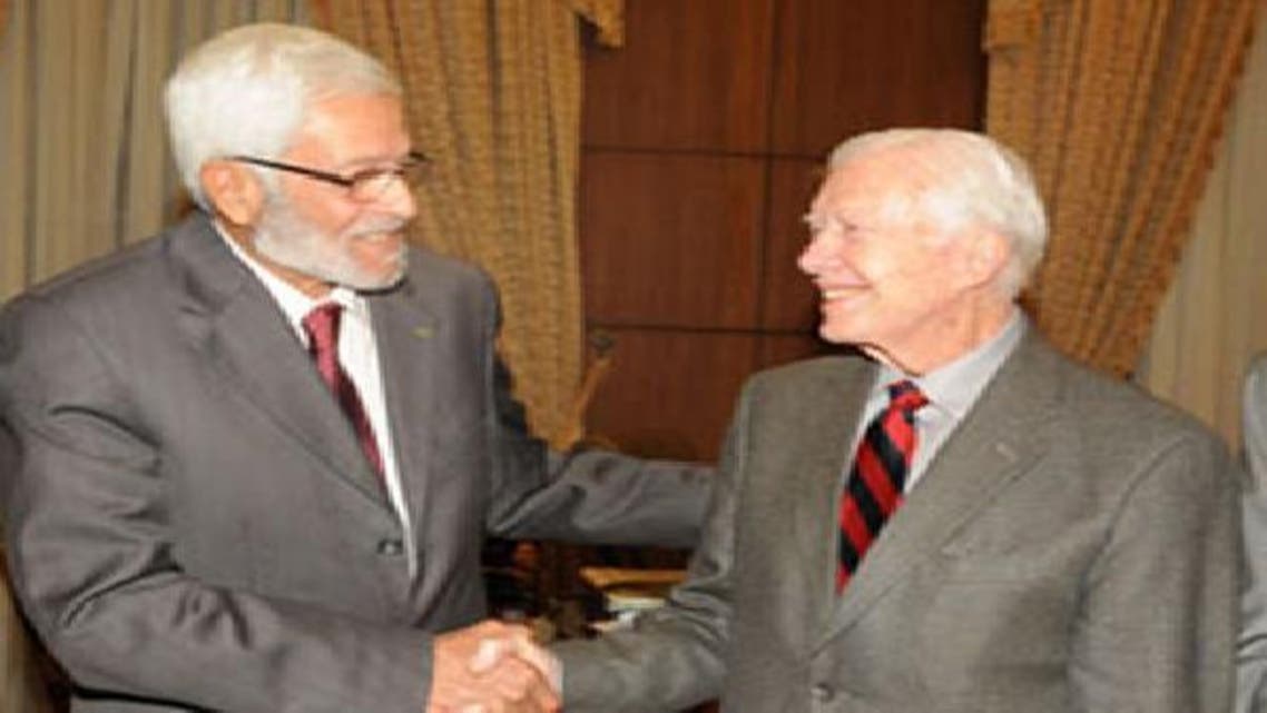 الغريانى أثناء لقائه مع الرئيس الأمريكى السابق كارتر