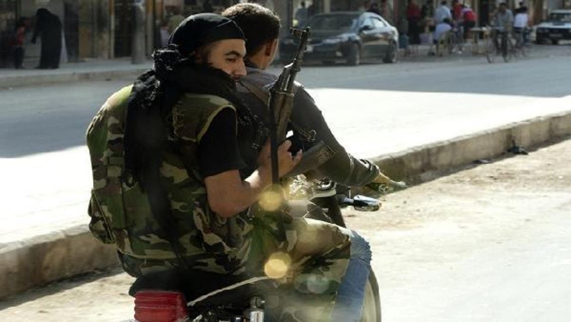 Sham II, named after ancient Syria, is built from the chassis of a car and touted by opposition fighters as “100 percent made in Syria.” (Reuters)