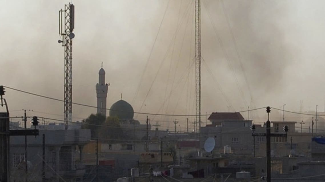 Smoke rises after what the photographer said were missiles fired by a Syrian Air Force fighter jet loyal to President Bashar al-Assad at the Syrian town of Yaarabiya, near the main border between Syria and Iraq March 2, 2013. (Reuters)