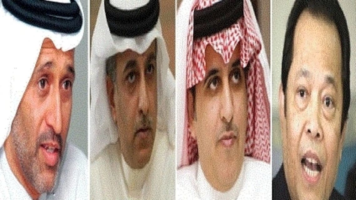 من اليمين: واراوي ماكودي، حافظ المدلج، سلمان بن إبراهيم، يوسف السركال