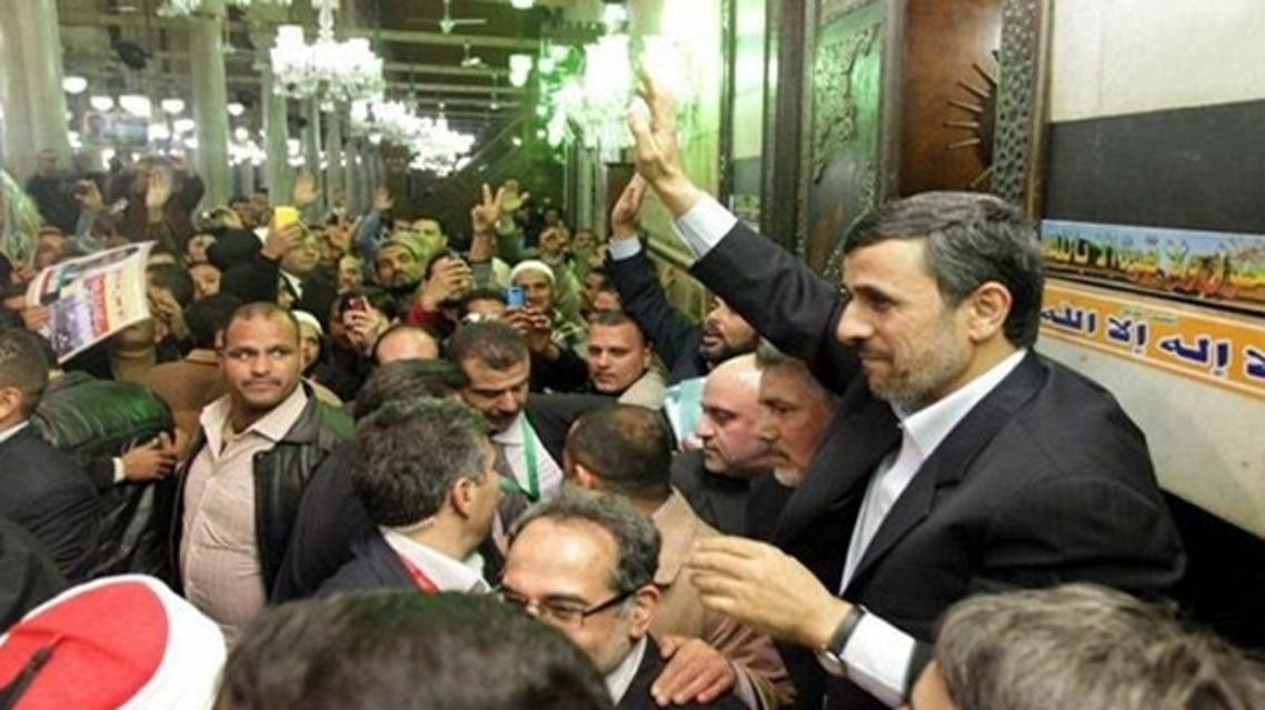 Iranian President Mahmoud Ahmadinejad visits Raas al-Hossein in Cairo. (Photo courtesy of Alalam.ir)