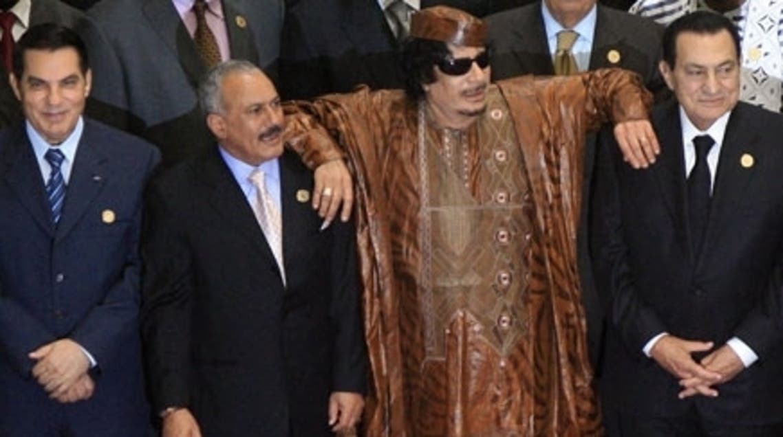 muammar qaddafi ali abduallah saleh hosni mubarak 2010 AFP