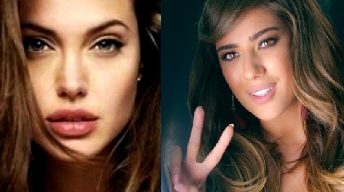 The iconic Lara Croft character will resemble and vocally sound like former miss lebanon Nadine Njeim (R) instead of Hollywood starlet Angelina Jolie. (Al Arabiya)