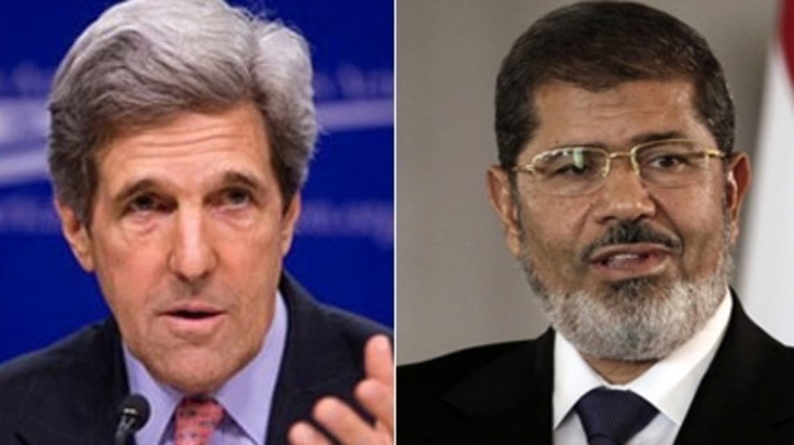جون كيري ومحمد مرسي