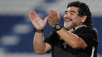 Maradona plays in Dubai government football tournament