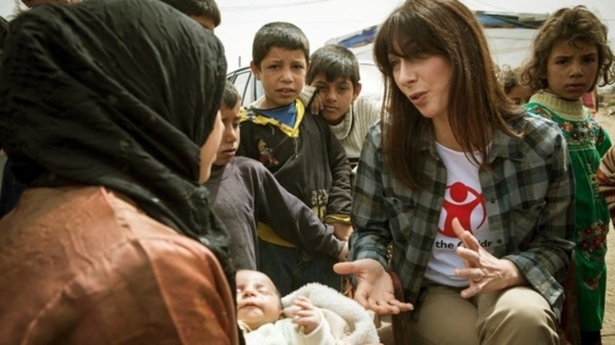 Samantha Cameron visits Syrian refugee camp in Lebanon 