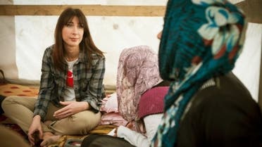 Samantha Cameron visits Syrian refugee camp in Lebanon 