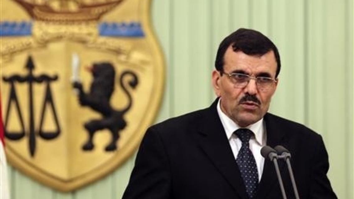Tunisia’s Prime Minister-designate Ali Larayedh speaks during a news conference after his meeting with Tunisia’s President Moncef Marzouki (not seen) in Tunis March 7, 2013. (Reuters)