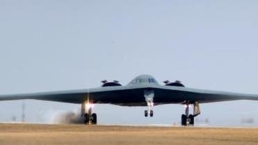 One of three Air Force Global Strike Command B-2 Spirit bombers returns to home base at Whiteman Air Force Base in Missouri after striking targets in support of the international response which is enforcing a no-fly zone over Libya. (Reuters)