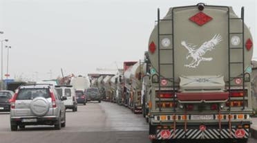 Gunmen ambushed a fleet of trucks travelling through north Lebanon towards the Syrian border on Wednesday, wounding a driver. (Photo Courtesy: The Daily Star)