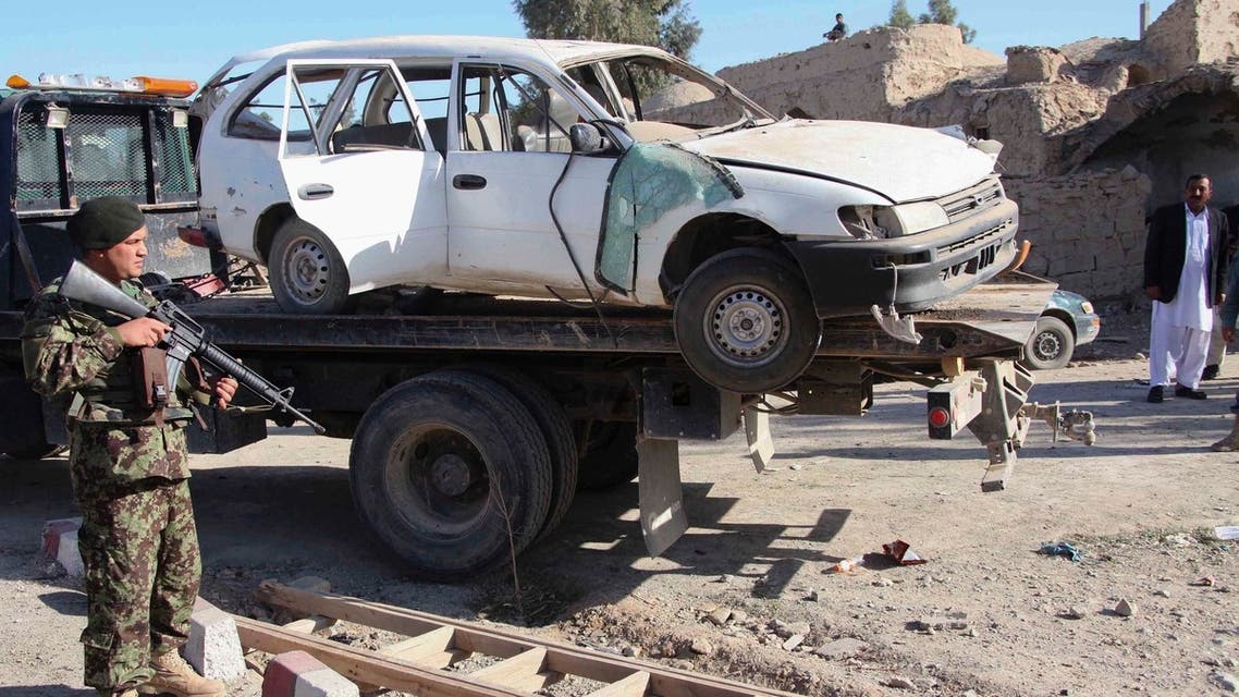 Afghanistan BOMB blast car wreck reuters (clear)