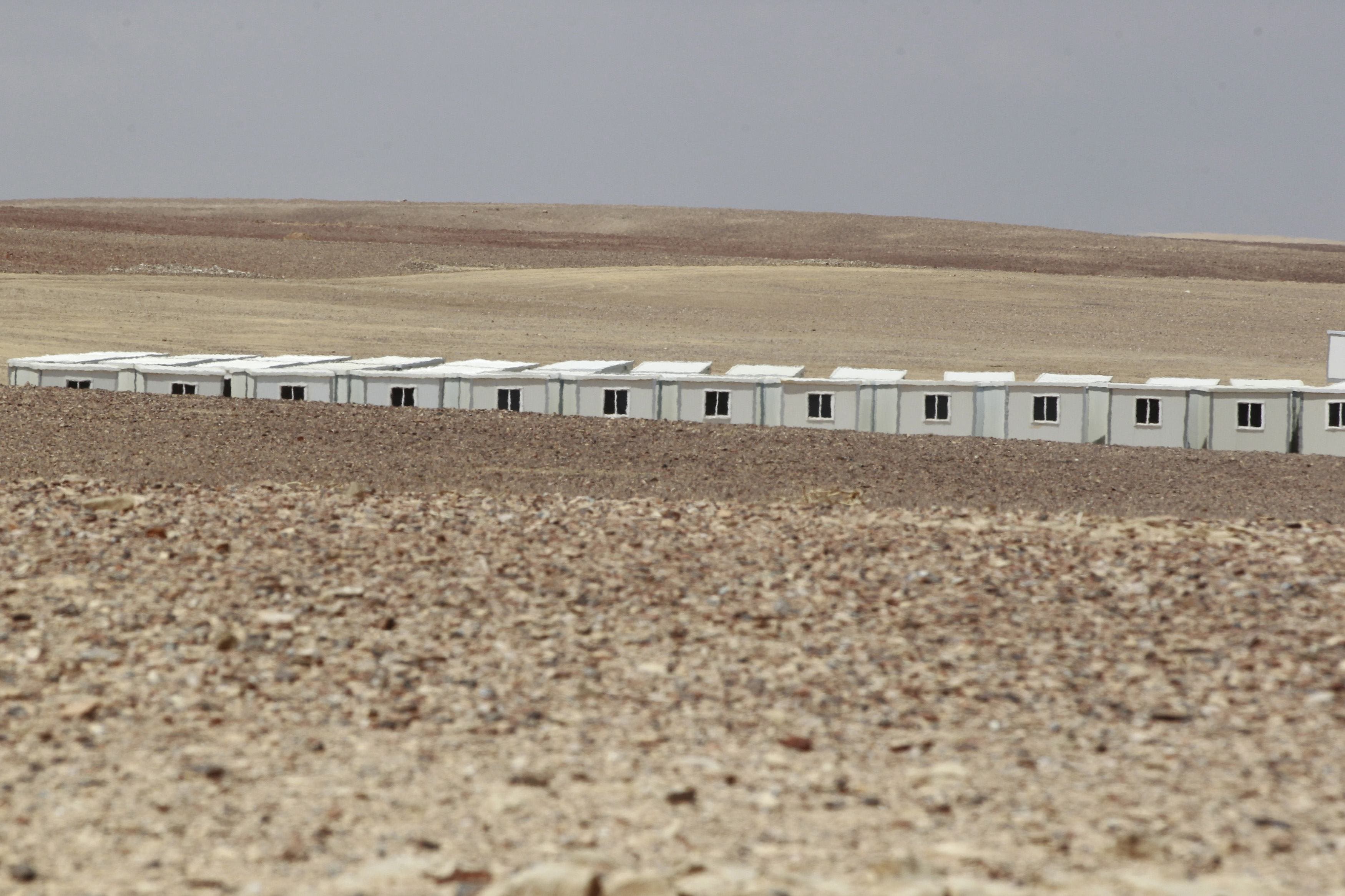 Syrian refugees at UAE-funded camp in Jordan (April 10, 2013)