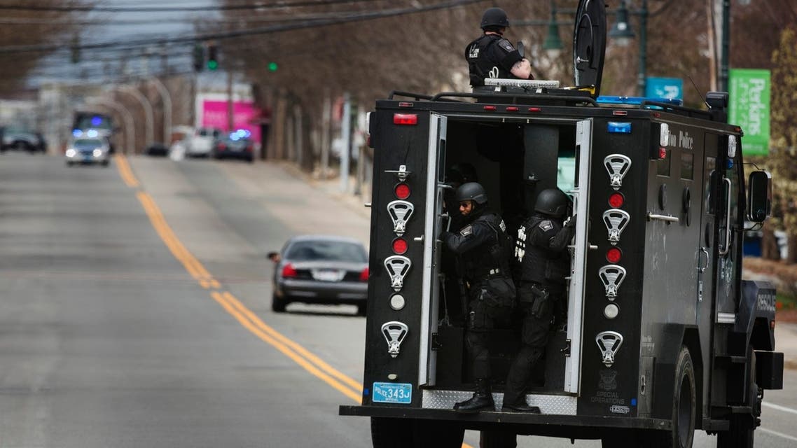 Boston bombing tactical vehicles REUTERS