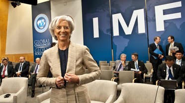 Head of the International Monetary Fund  Christine Lagarde at the International Monetary and Financial Committee meeting during the 2013 World Bank/IMF Spring meetings in Washington (AFP)