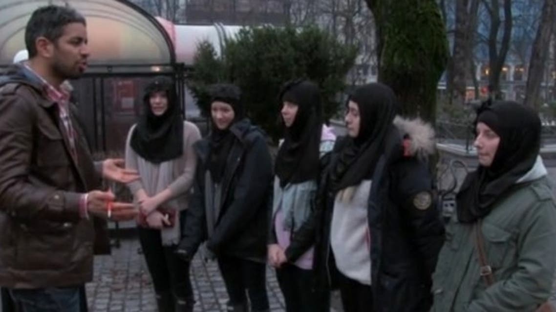 The five teenage girls were asked to wear the hijab and chant Arabic phrases. (Courtesy: Vimeo)