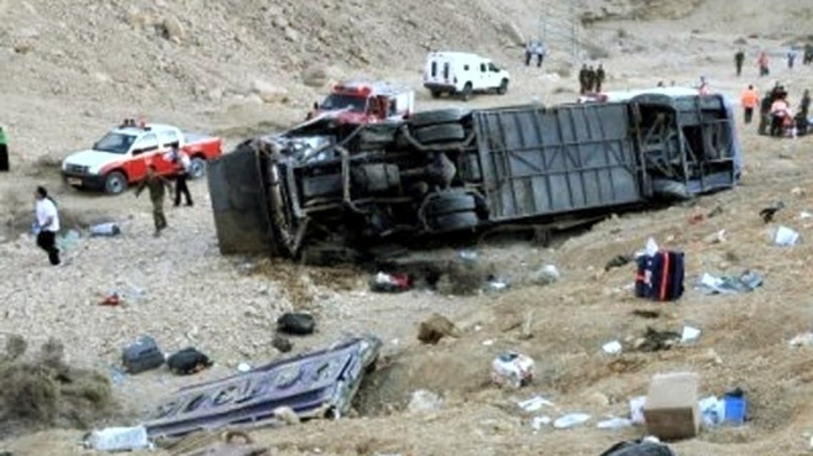 انقلاب حافلة سياحية جنوب سيناء - أرشيفية