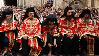 Greek Orthodox Patriarch washes the feet of bishops