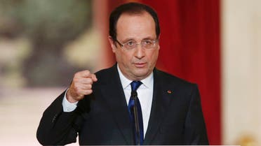 French President Francois Hollande replies to questions after his speech at the Elysee Palace in Paris May 16, 2013. (Reuters)