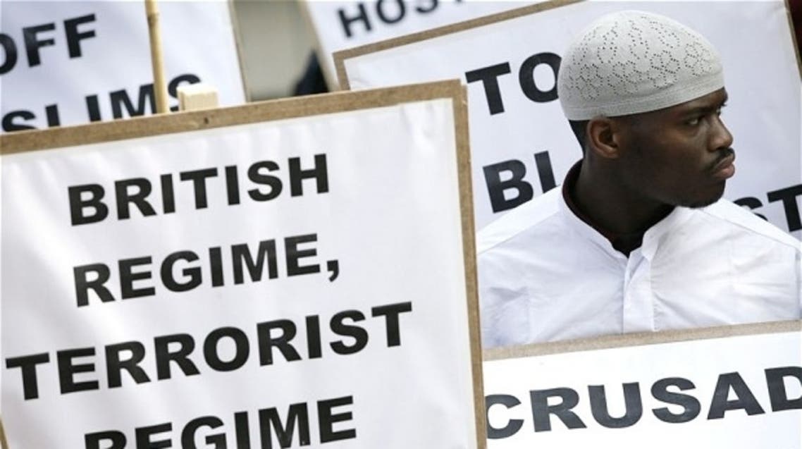 Michael Adebolajo protesting in 2007 outside Paddington Green Police Station Photo: NNP